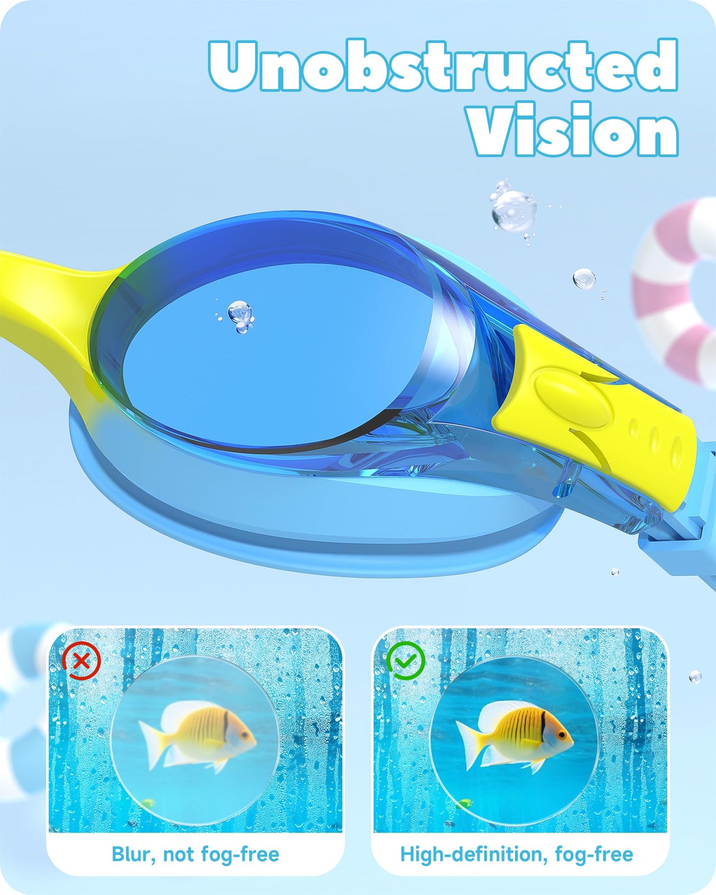 Findway Schwimmbrille Kinder,Schwimmbrille für Kinder Jungen Mädchen Junior, UV-Schutz Anti Nebel Kinder Schwimmbrille für Alter 3-12 Jahre