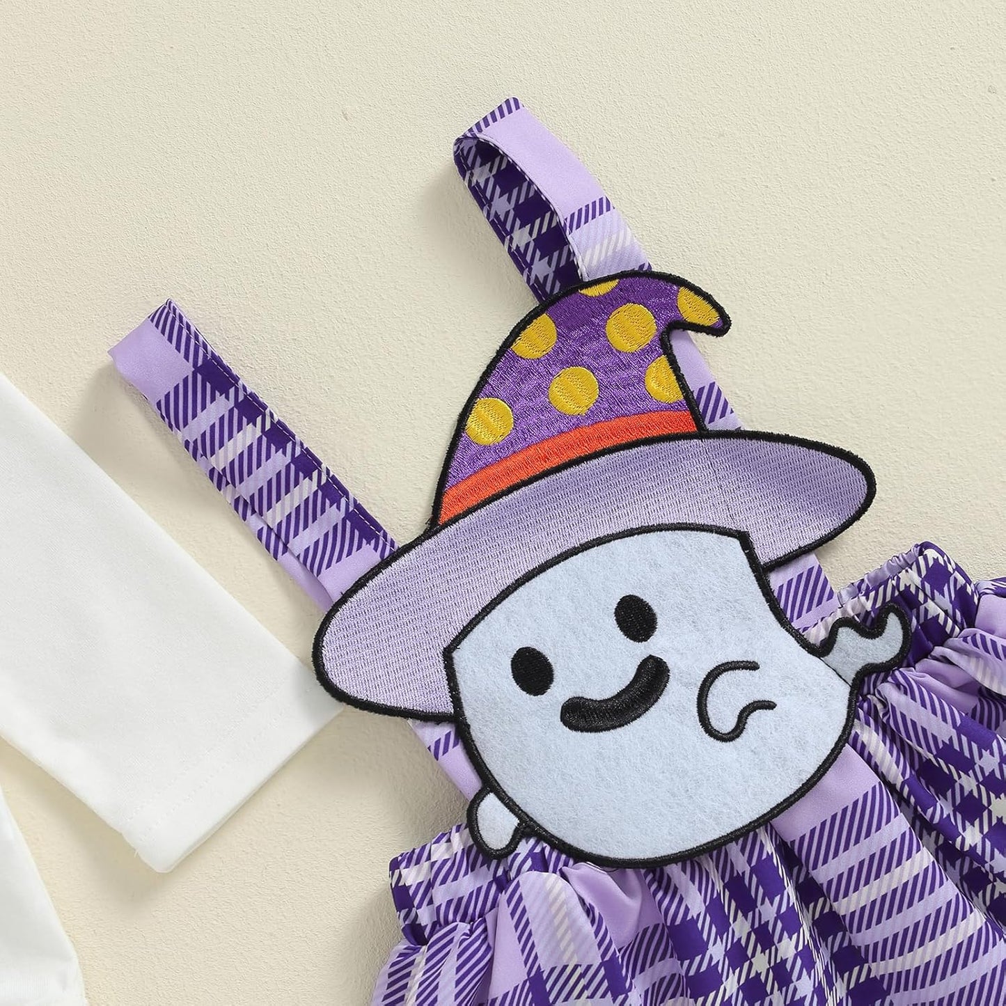 ESSECMBS Infant Baby Girl Halloween Romper Skirt 3 Pieces Clothing Set Long Sleeve Ruffle Shoulder Body Braces Pumpkin Ghost Skirt Headband Girls All Saints Clothing
