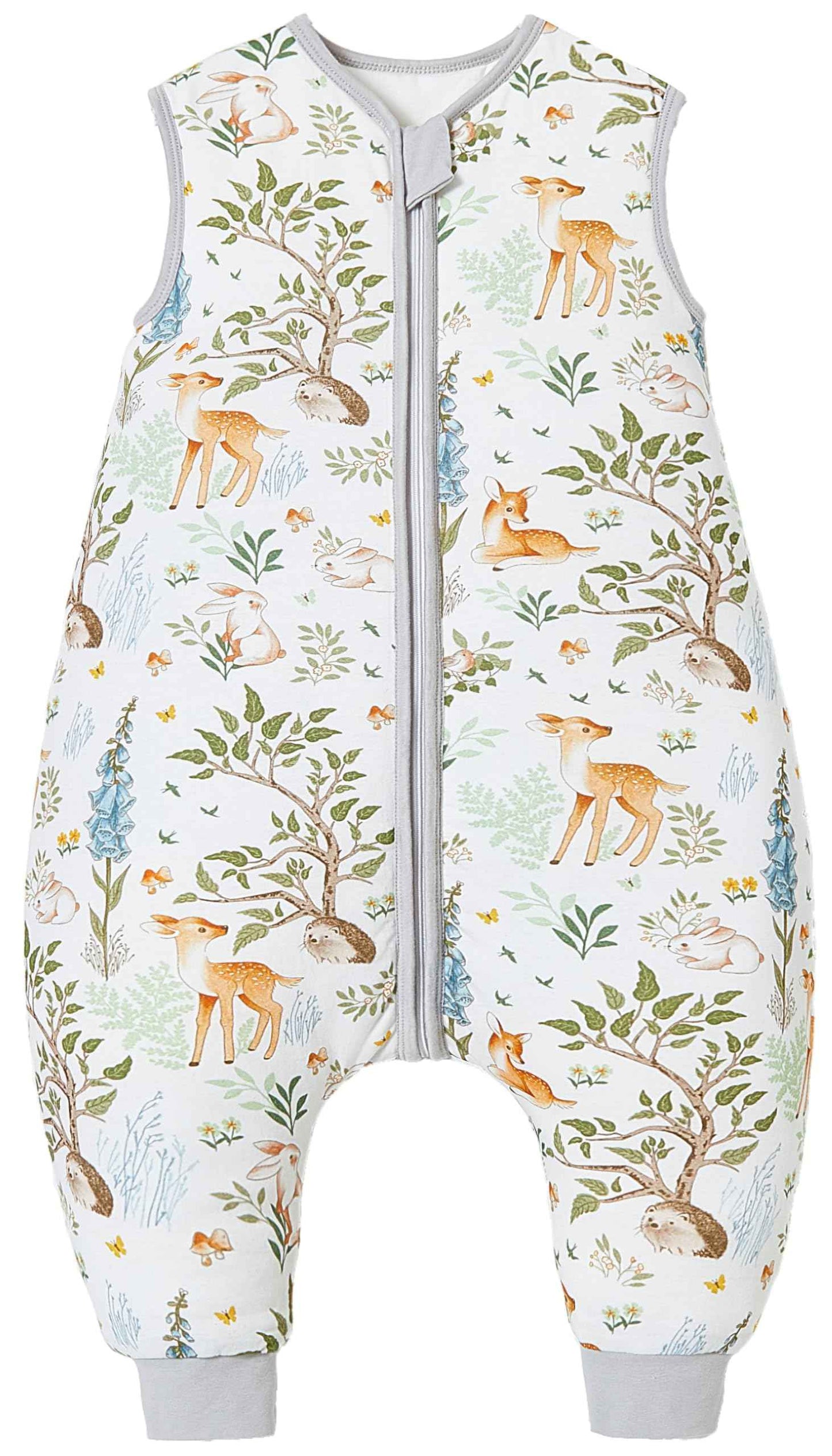 Chilsuessy Baby Sleeping Bag with Legs, 2.5 Tog All-Season Sleeping Bag (CPC Certification) for Infants, Children, Dinosaur Park, 80 cm, Baby Height 90–100 cm