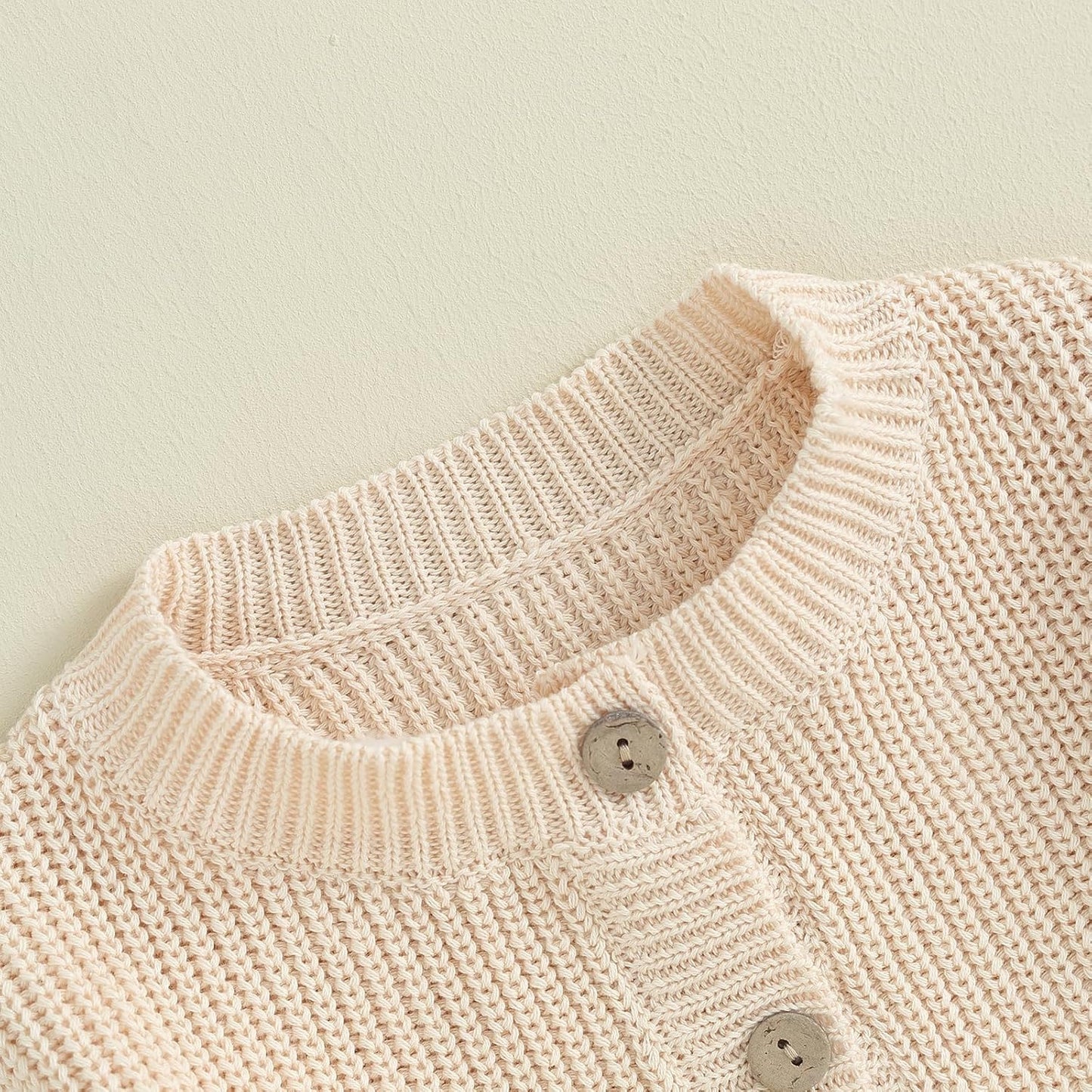 FOMOYUU Strickjacke für Kleinkinder und Neugeborene, Mädchen, langärmelig, Knopfleiste, Sweatshirt, Jacke, Herbst-Outfits