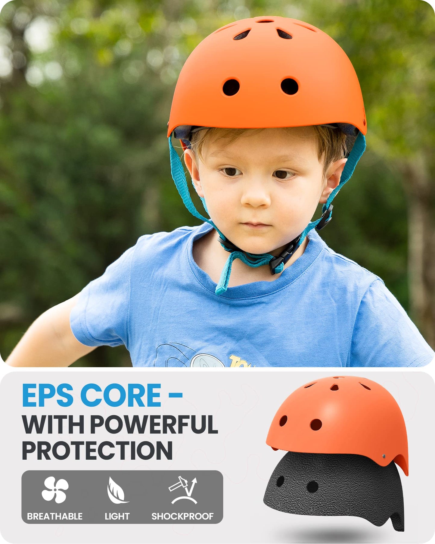 OutdoorMaster Youth & Kids Bike Helmet - Adjustable Multi-Sport Skateboard Helmet with Removable Liners for Balance Bike, Toddler Scooter, ONE Wheel Hoverboard