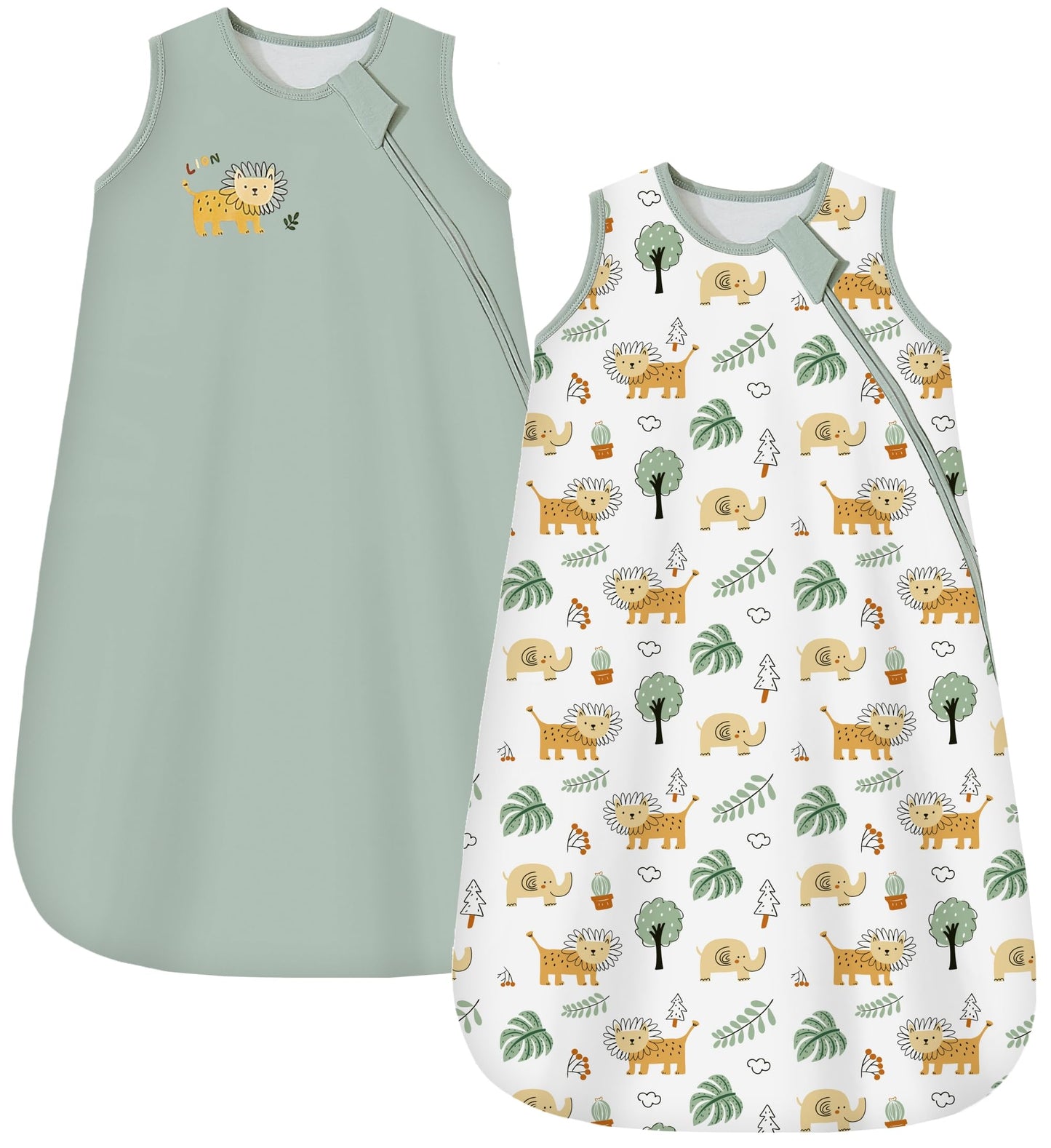 Chilsuessy Baby Sleeping Bag, 2.5 Tog, Winter Baby Sleeping Bag, Cotton, All-Year Sleeping Bag, Newborn Winter Sleeping Bag, 2.5 Tog/Lion Forest, 67 cm/0-6 Months