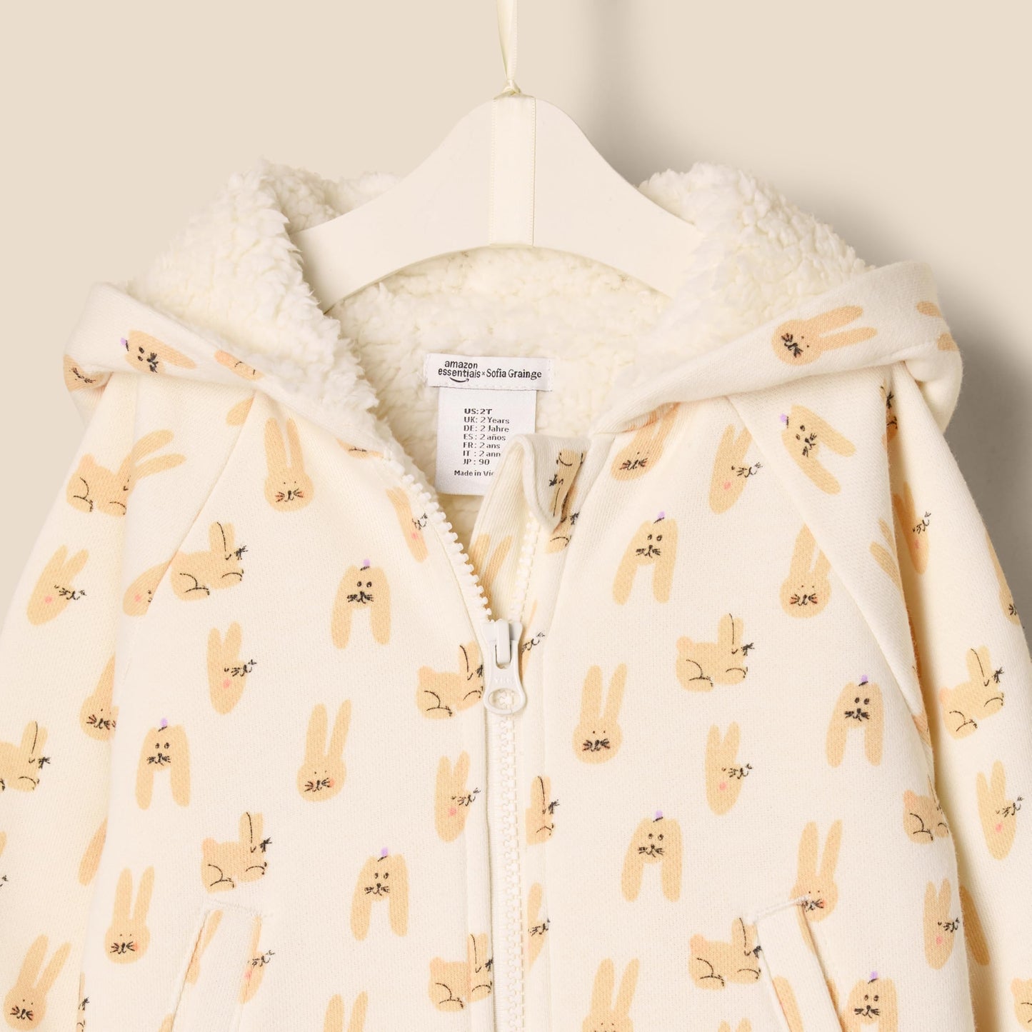 Essentials x Sofia Grainge Unisex Baby and Kids Zip-Up Hoodie