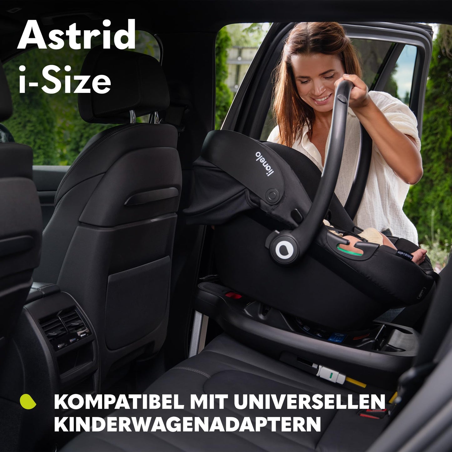 LIONELO ASTRID i-Size Baby Autositz 40-87 cm, Babyschale Gruppe 0+, Rückwärtsgerichtete Montage, 3-Punkt-Sicherheitsgurt Seitenschutz, Sitzeinlage Dri-Seat - Meloni2