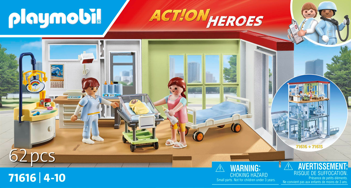 PLAYMOBIL | Action Heroes | Kinderarzt mit Teddybär | nachhaltiges Spielzeug für Kinder ab 4 Jahren | 71619