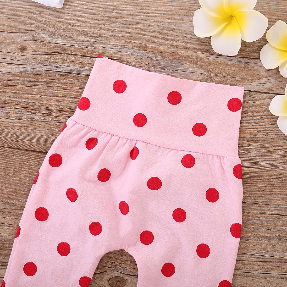 Juflam Neugeborene Baby Mädchen Kleidung Giraffe Strampler+Rosa Punkt Hose+ Hat 3Pcs Bekleidungssets