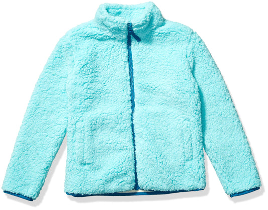 Amazon Essentials Girls' Full-Zip Sherpa Fleece Jacket