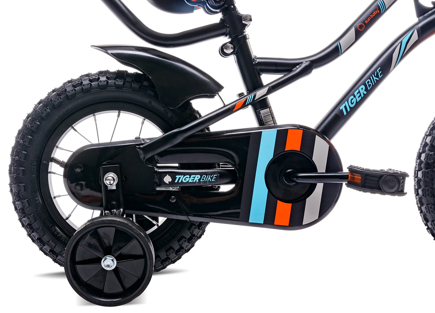 sun baby Jungenfahrrad Kinderfahrrad 14 und 16 Zoll Jungen Tiger Tracker Bike Leicht Stützräder mit Schubstange ab 2-6 Jahre BMX Fahrrad Kinder - Meloni2