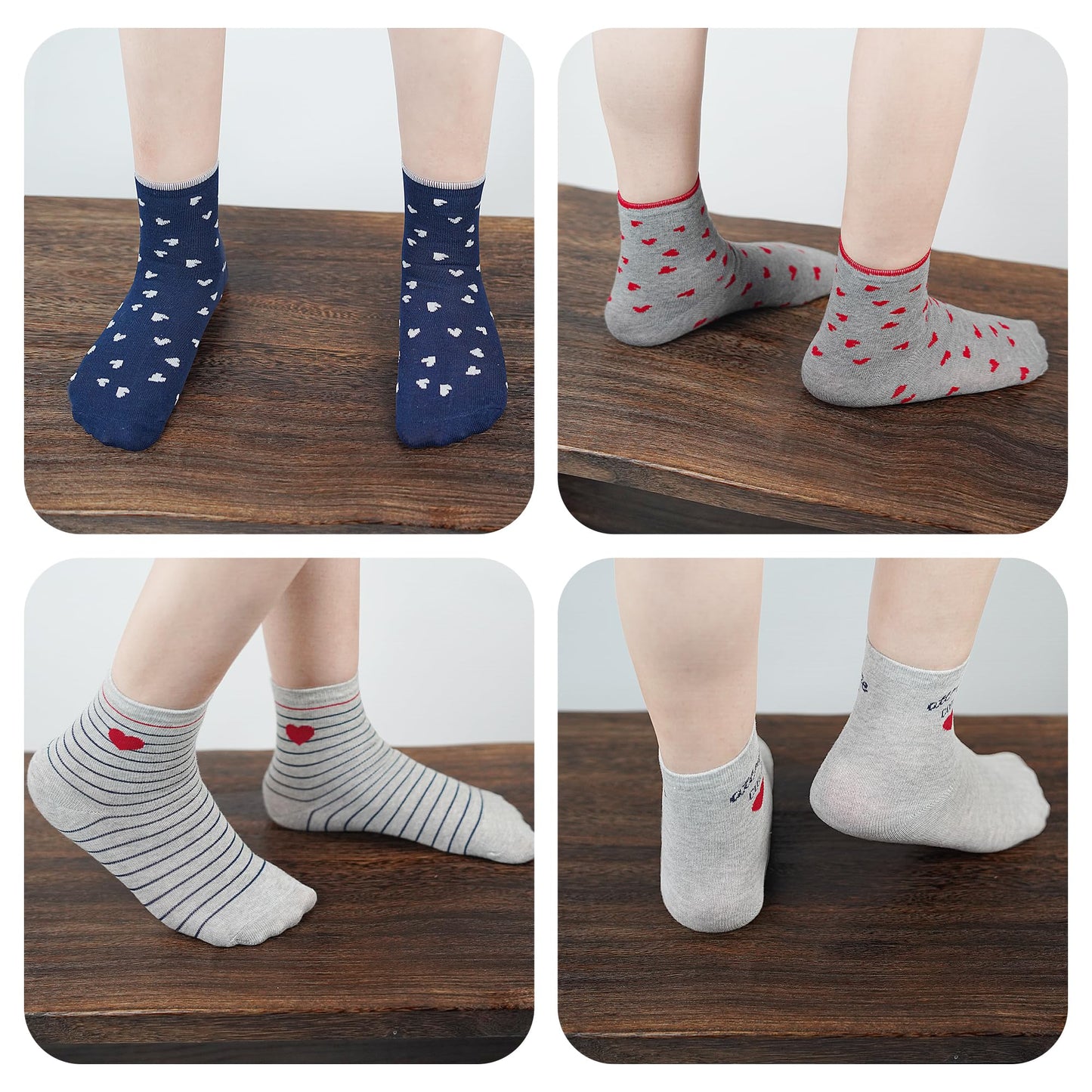 L&K-II 10/12 Paar Kinder Mädchen Socken aus Baumwolle Kleinkind niedliche Muster Kids Sneakersocken bunt 2808VA