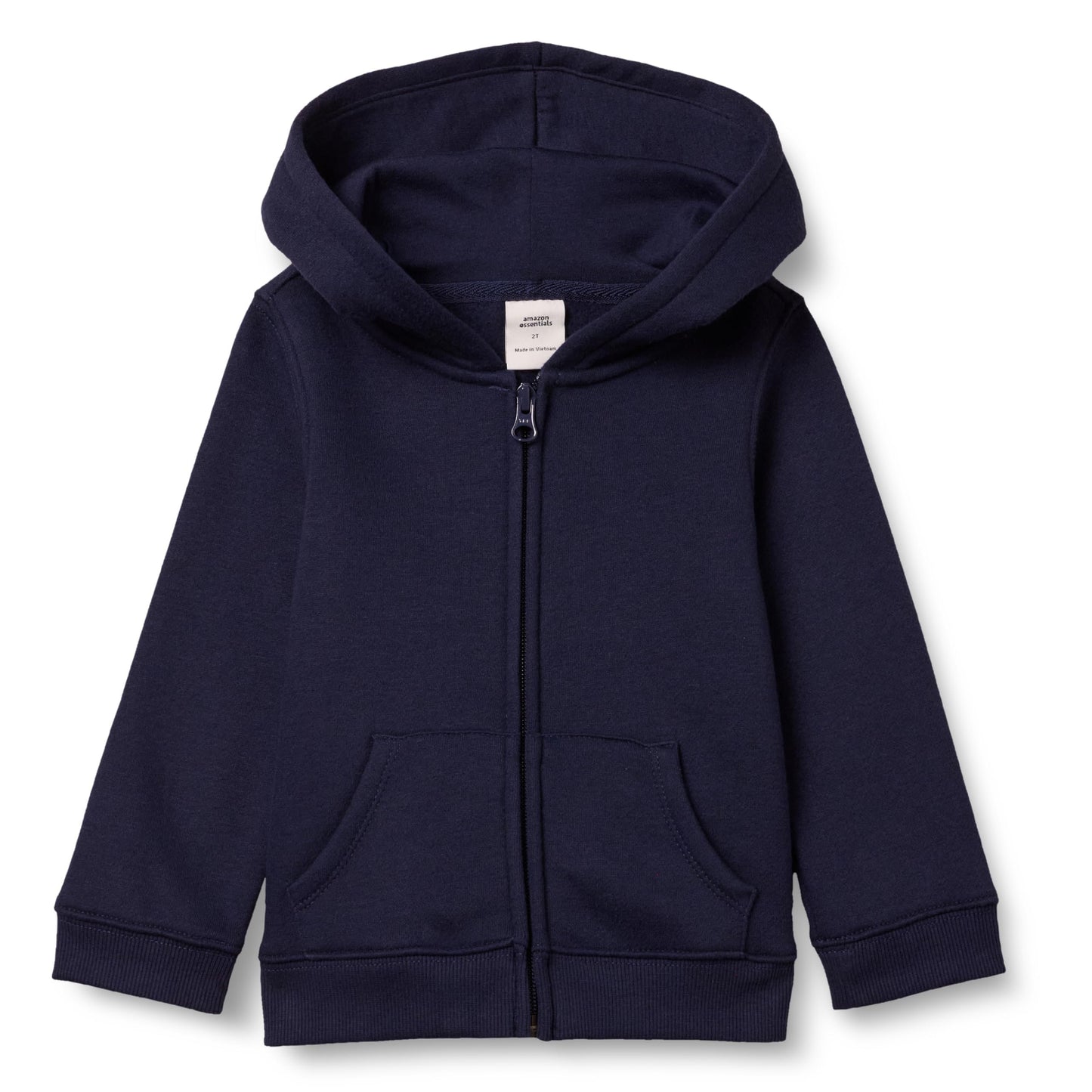 Essentials Mädchen Fleece-Kapuzenpullover mit Reißverschluss