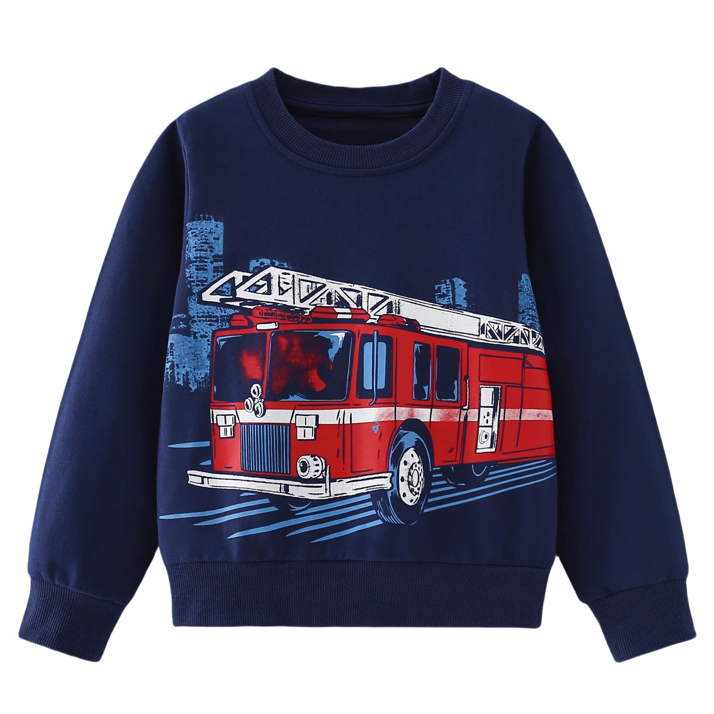 Pilipulu Sweatshirt Boys Kids Pullover Boys Cotton Long Sleeve Shirt Kids Dinosaur Digger Warm Tops 2-7 Years Size 92 98 104 110 116 122