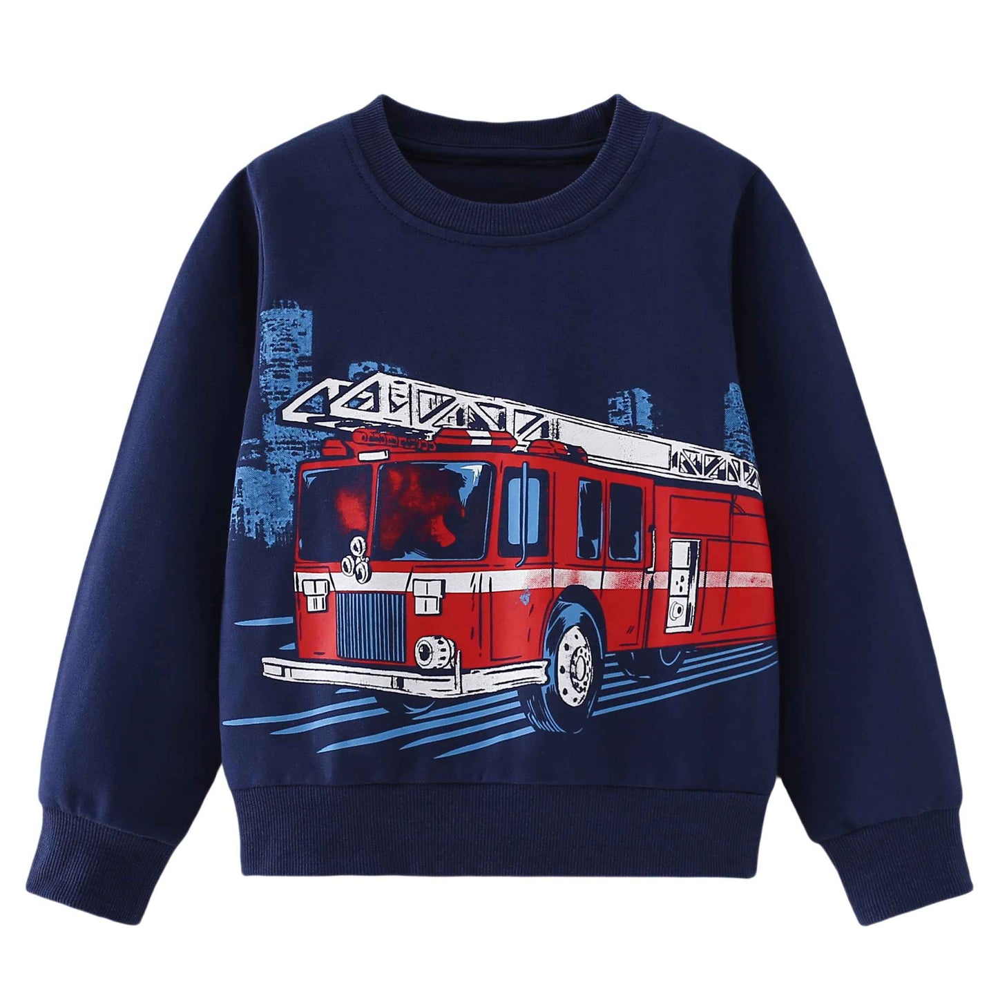 Pilipulu Sweatshirt Boys Kids Pullover Boys Cotton Long Sleeve Shirt Kids Dinosaur Digger Warm Tops 2-7 Years Size 92 98 104 110 116 122