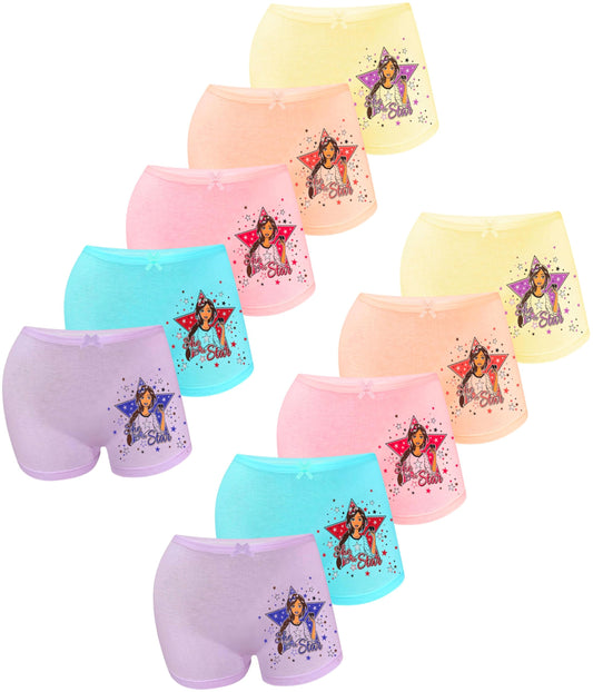 LOREZA ® 10er Pack Mädchen Pantys Boxershorts Unterwäsche aus Baumwolle - Gr. 92-170