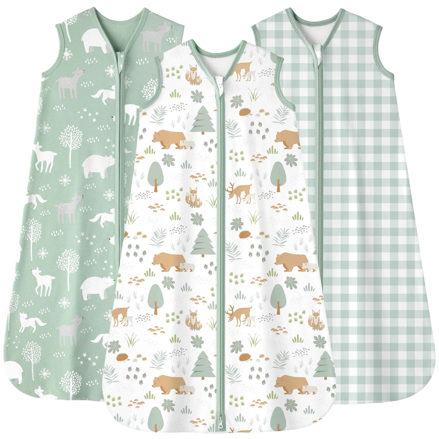 FIEMOL Baby Sleeping Bag 2.5 Tog 0-6 Months, Winter Cotton Newborn Baby Sleeping Bag, Wearable Blanket for Infants and Toddlers, 2-Way Zip Sleeping Bag, 67 cm, Rainbow