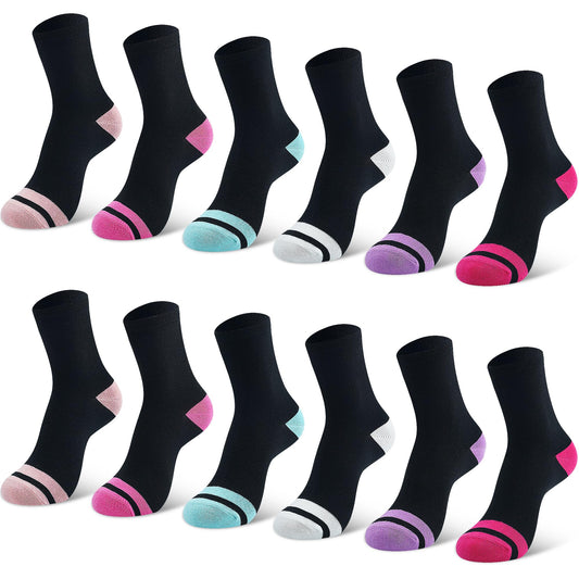 Libella 12 Paar Kindersocken Jungen Mädchen Sportsocken Fussball Wintersocken Baumwolle bunt Cotton modische makronen Füßlinge 2889VA