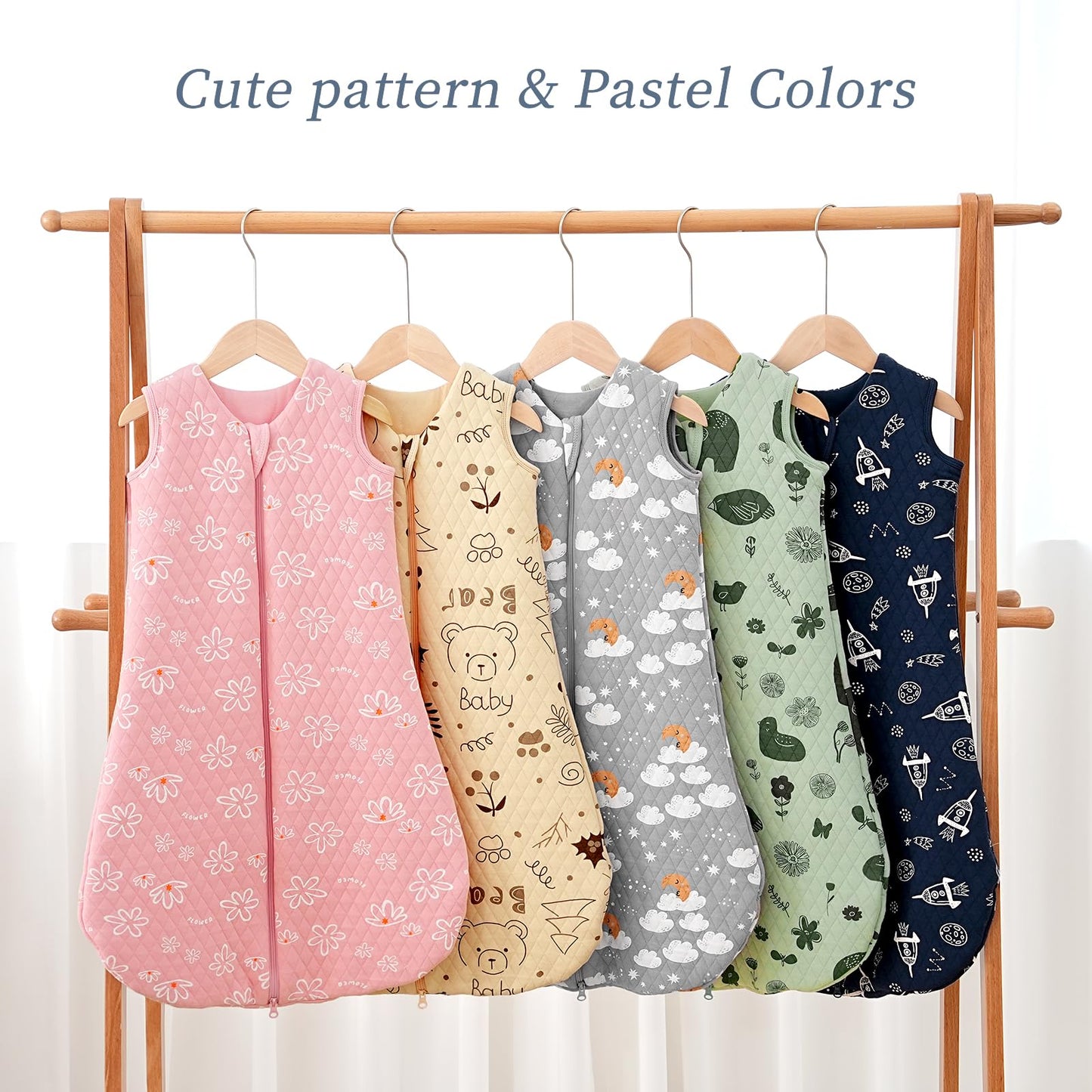 Looxii Baby Winter Sleeping Bag, Cotton, 2.5 Tog, Warm Winter Sleeping Bag, Soft Baby Sleeping Bag, Newborn in 6-12 Months, Perfect for Autumn, Winter