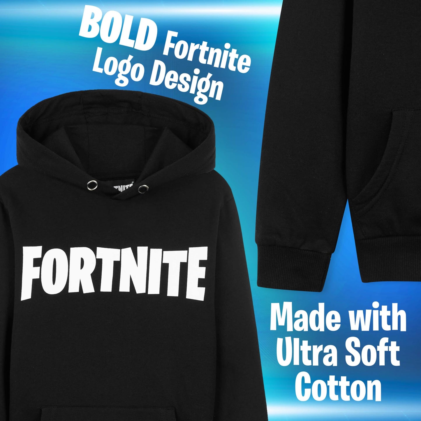 Fortnite Hoodie Jungen, Bequemer Jungen Pullover mit Kapuze, Kinderkleidung Junge, Fanartikel für Kinder und Teenager, Gamer Geschenk