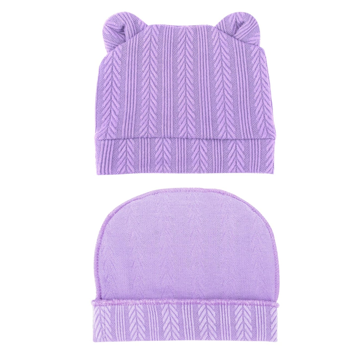 DRESHOW Neugeborenes Baby Mütze Hut und Handschuhe Set Beanie Bekleidung Unisex Infant Hut Kindergarten Mütze Baby Jungen Mädchen 0-6 Monate