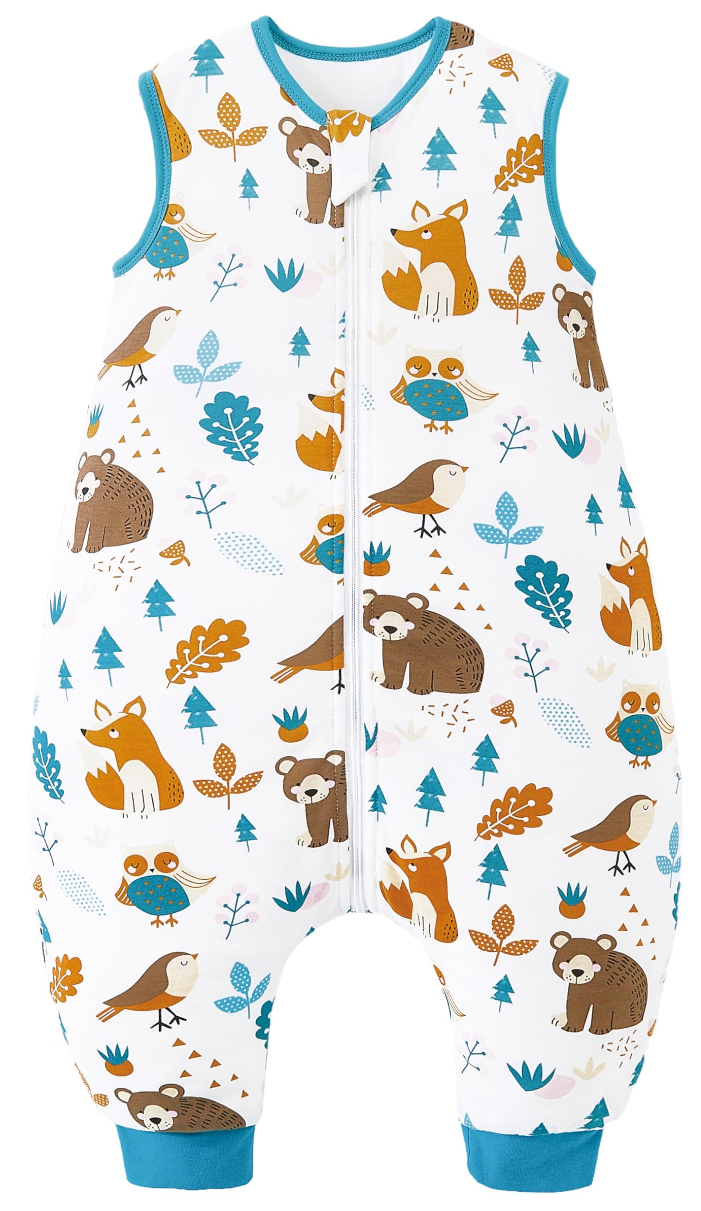 Chilsuessy Baby Sleeping Bag with Legs, 2.5 Tog All-Season Sleeping Bag (CPC Certification) for Infants, Children, Dinosaur Park, 80 cm, Baby Height 90–100 cm