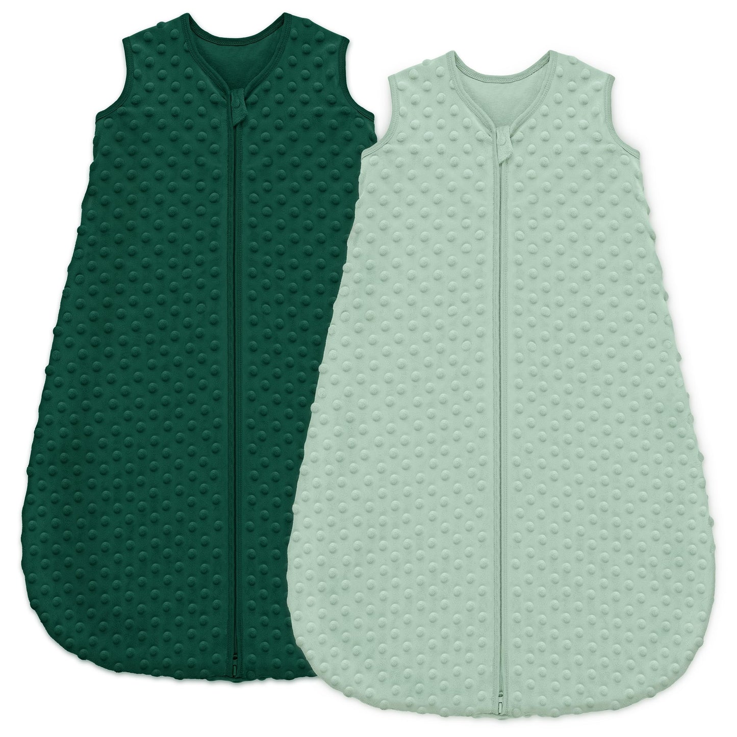 Unnivoll Baby Sleeping Bag, 1.5 Tog Baby Sleeping Bag, 0-6 Months, Pack of 2, Sleeping Bag, Winter, Autumn, 67 cm, for Boys and Girls, Newborns, Coffee