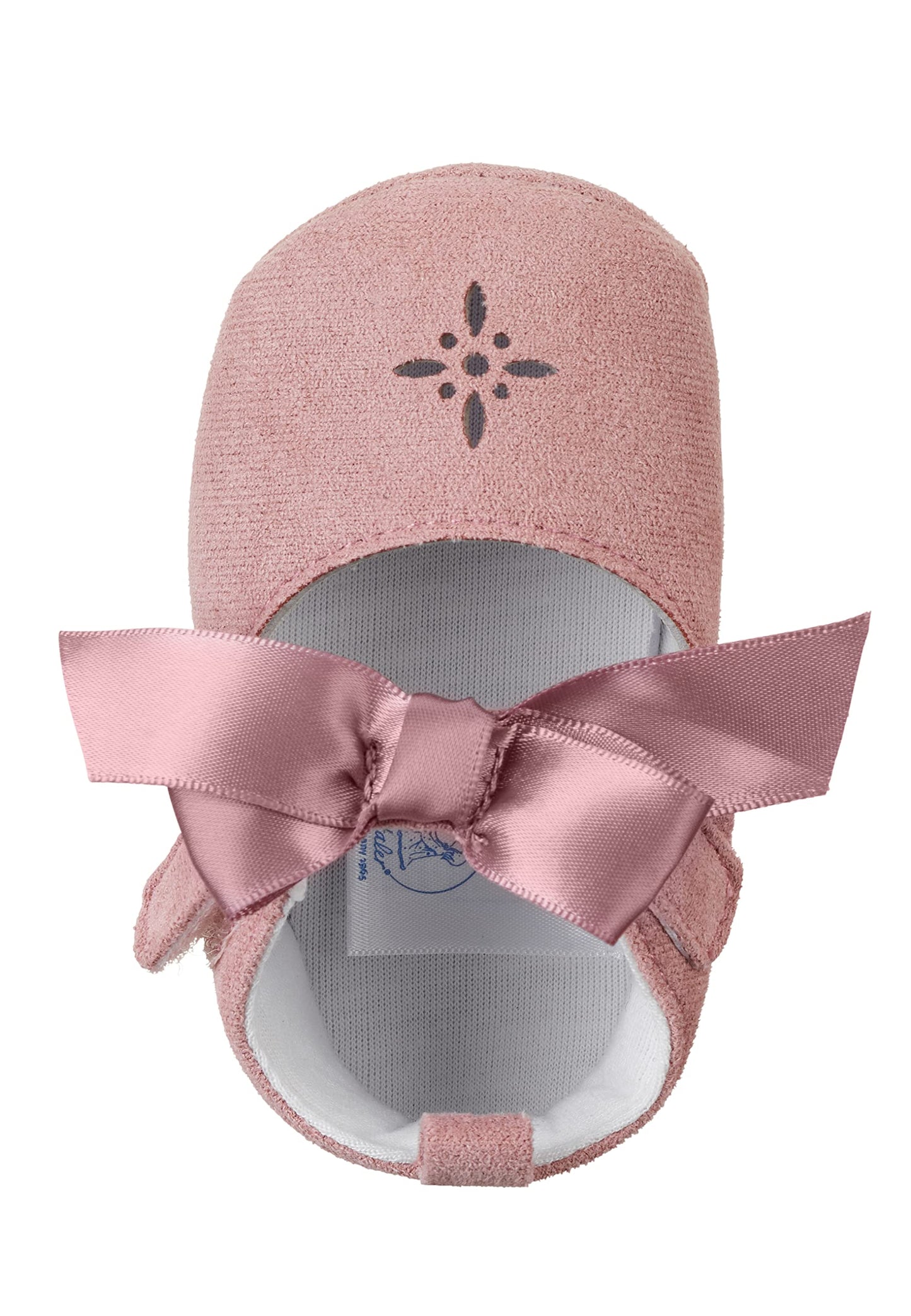 Sterntaler Babyballerina Schleife - Bequeme Ballerina mit aufgenähter rutschfester Herzchensohle und Klettverschluss - Baby -Ballerina Mädchen gefüttert mit Frottee