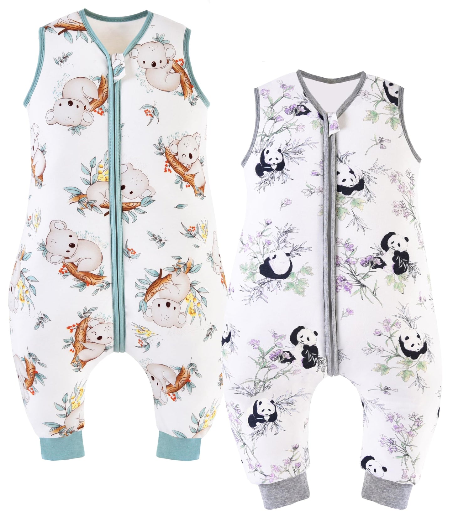 Chilsuessy Baby Sleeping Bag with Legs, 2.5 Tog All-Season Sleeping Bag (CPC Certification) for Infants, Children, Dinosaur Park, 80 cm, Baby Height 90–100 cm