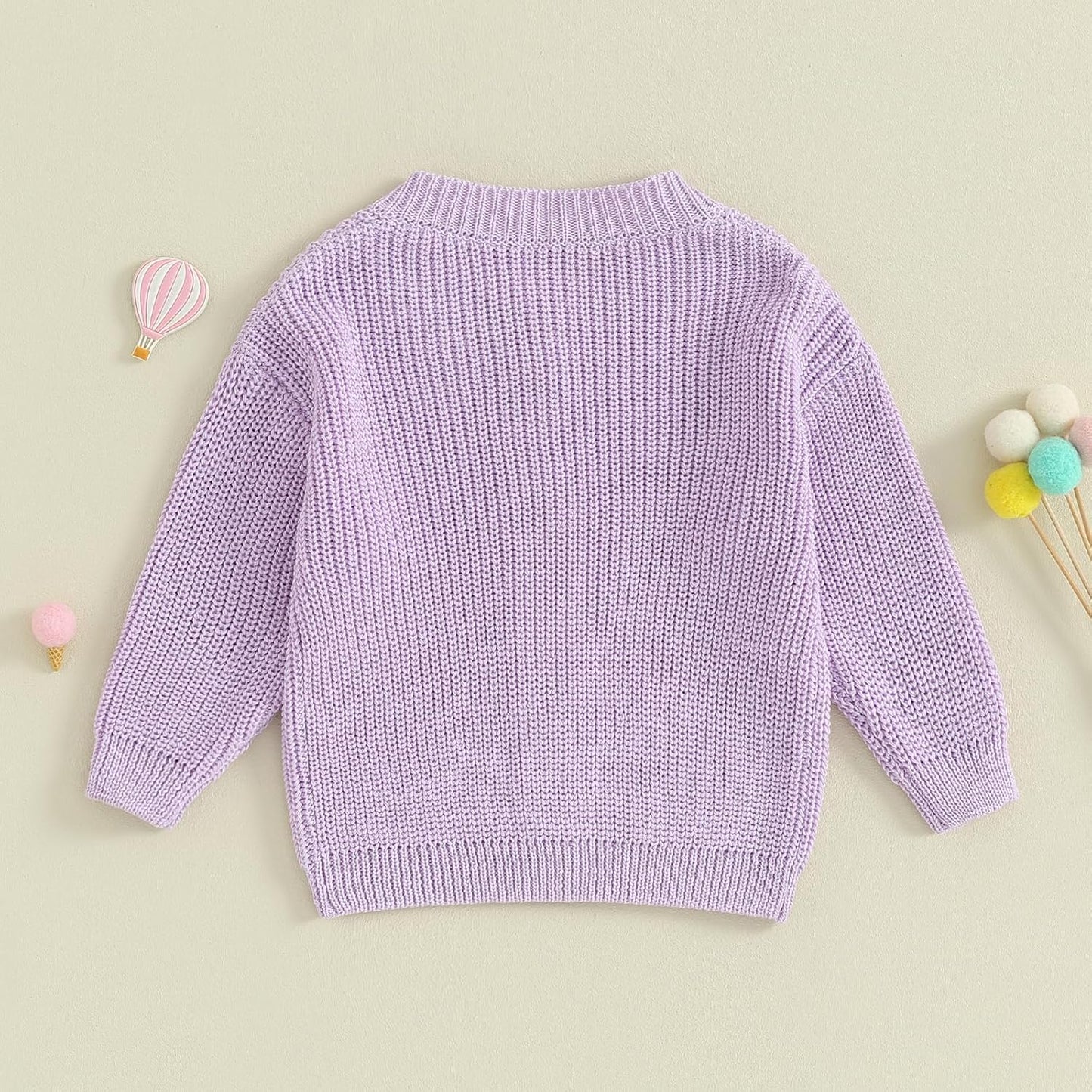 FOMOYUU Strickjacke für Kleinkinder und Neugeborene, Mädchen, langärmelig, Knopfleiste, Sweatshirt, Jacke, Herbst-Outfits
