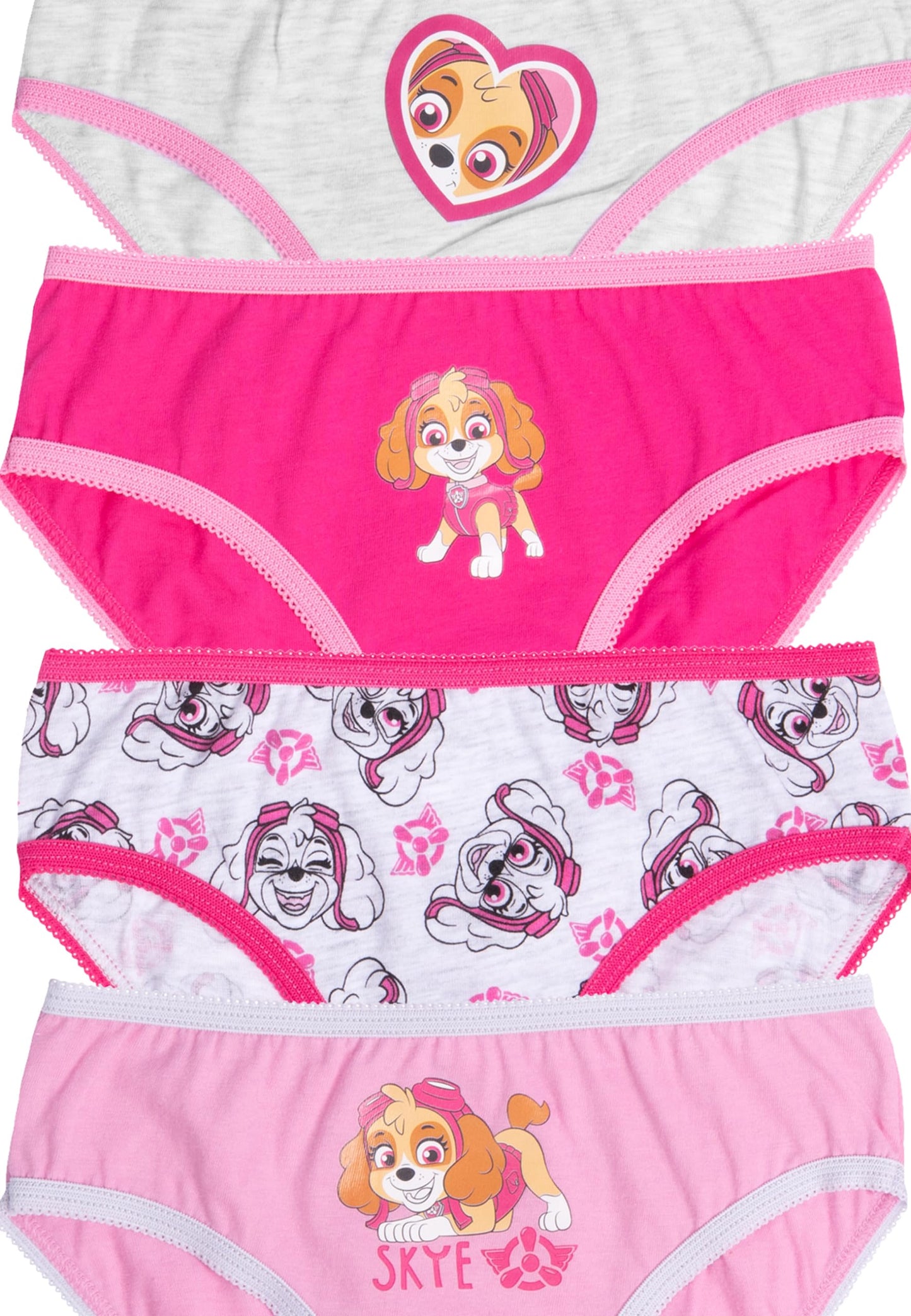 Paw Patrol - Girls' Underwear, Kids' Panties, Briefs, Pink (4-pack)