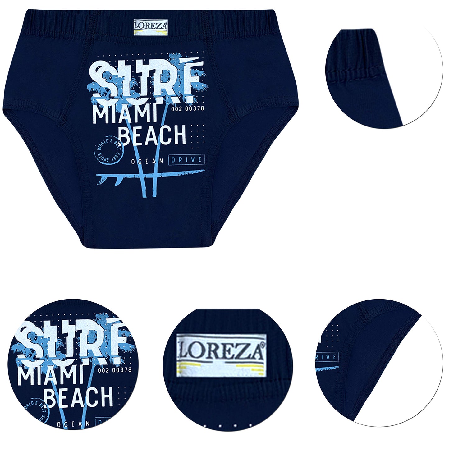 LOREZA ® 10 Pack Jungen Slips aus Baumwolle Unterhosen Größe 92-158