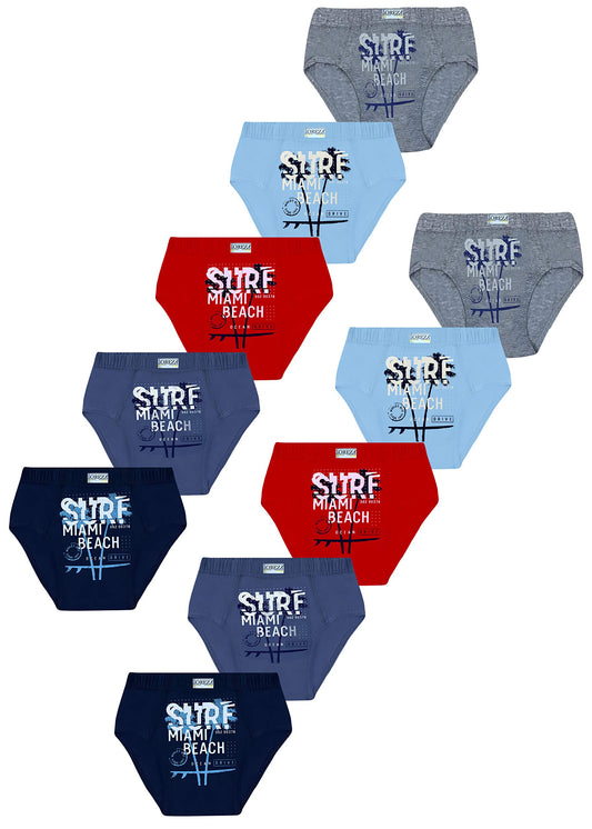 LOREZA ® 10 Pack Jungen Slips aus Baumwolle Unterhosen Größe 92-158