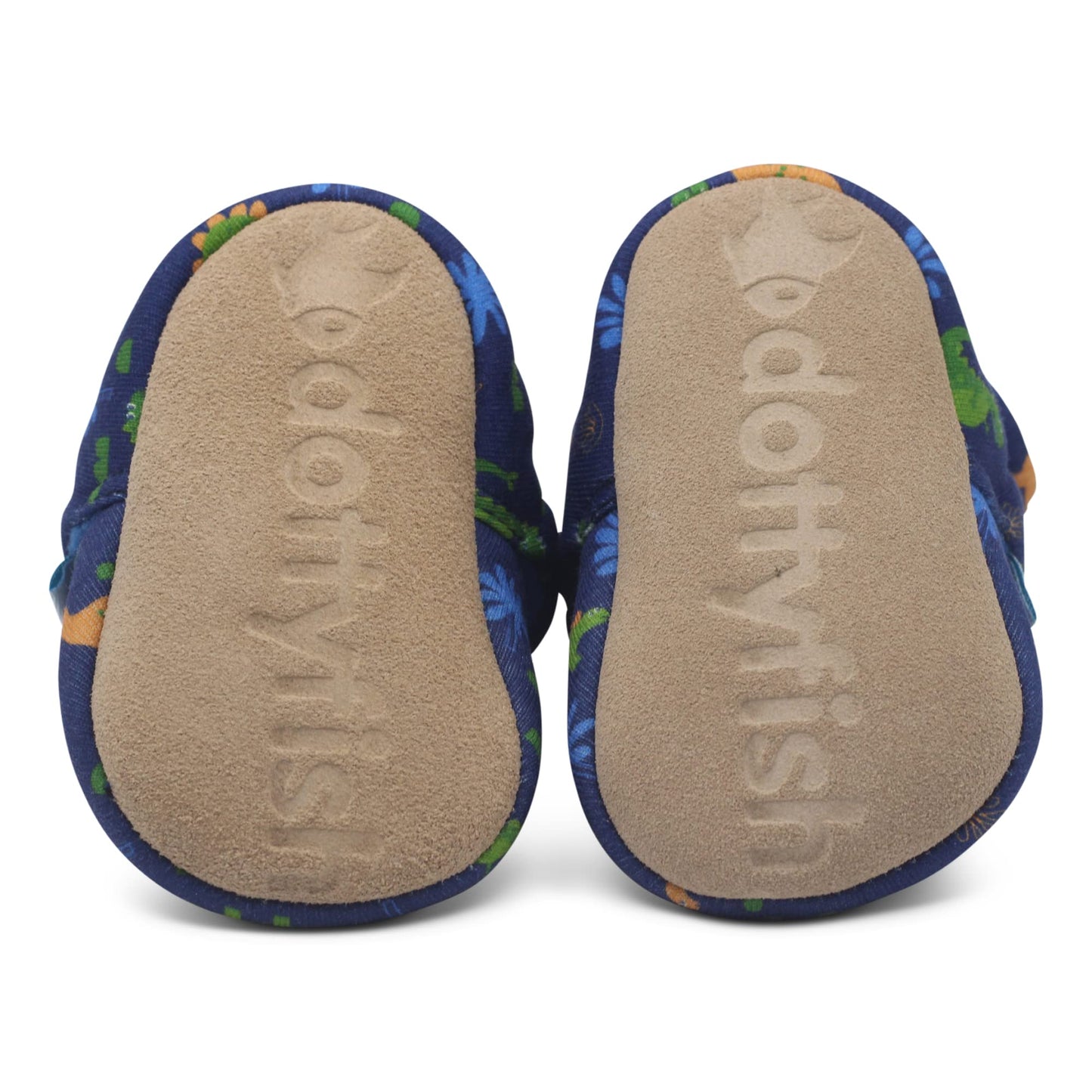 Dotty Fish Baby Winter Boots - Warm Non-Slip Cotton Crawling Shoes with Suede Sole - 0-24 Months