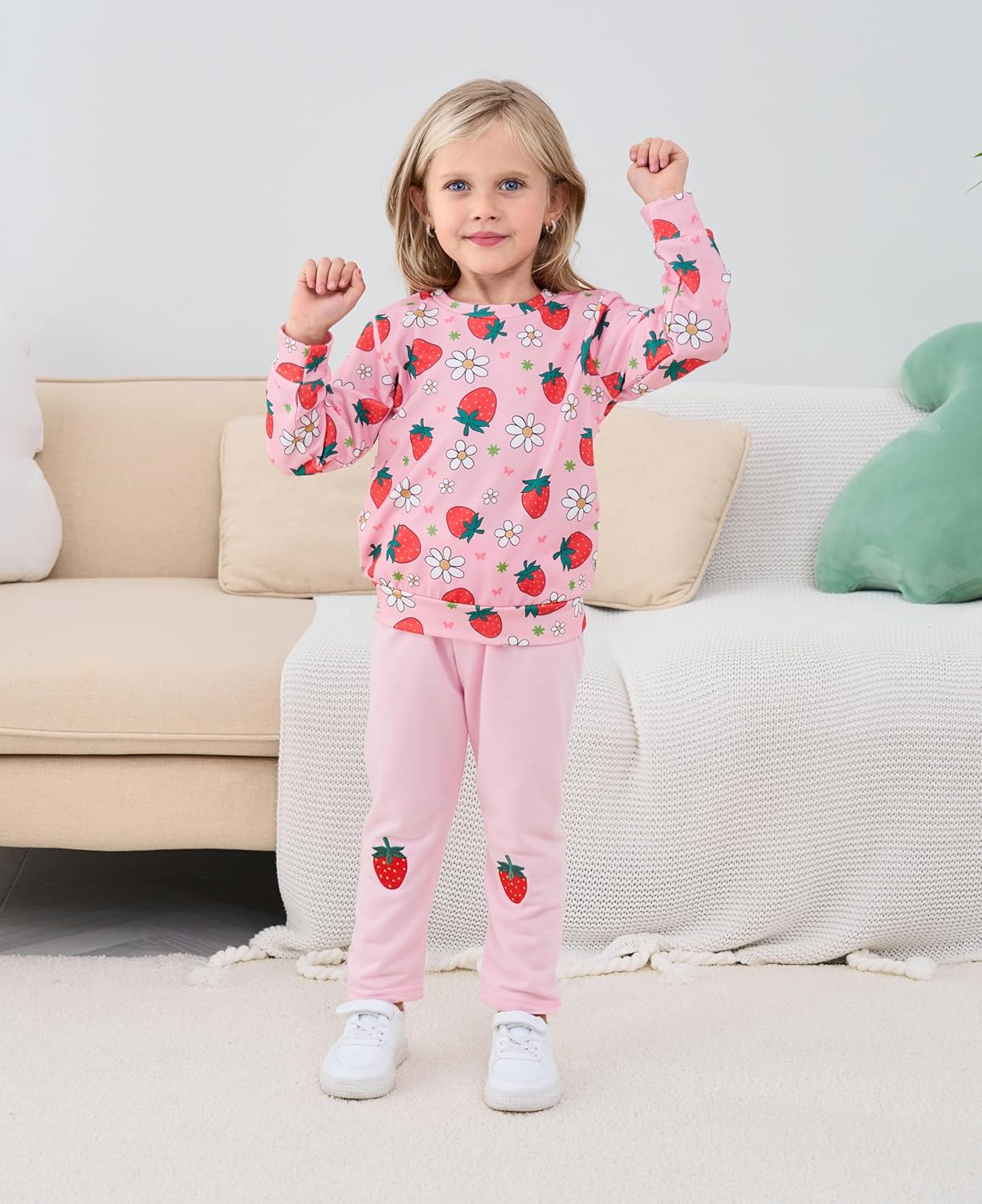 Unicorn Outfits for Little Girls 2 Pieces Ruffle Sleeve Sweatshirt + Leggings Autumn Leopard Clothing Sets 2-10 Years Old