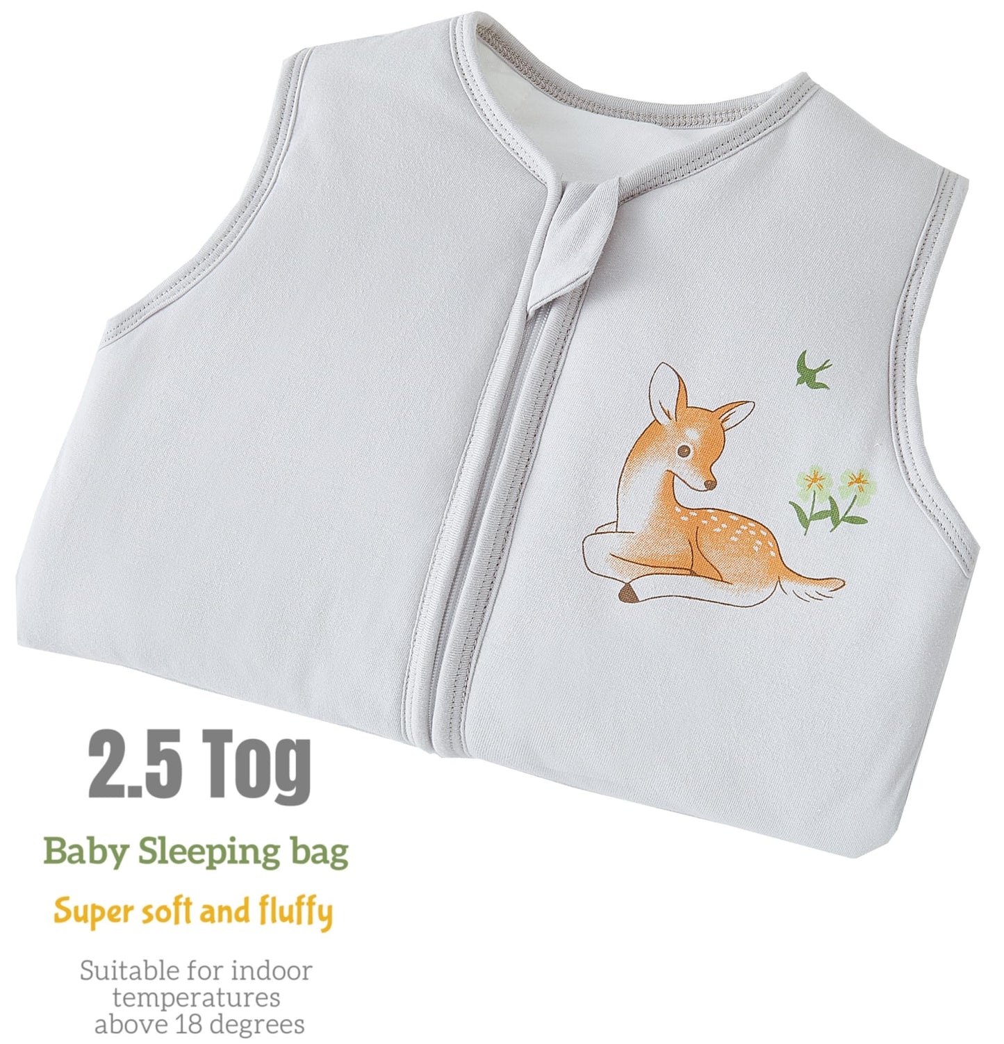Chilsuessy Baby Sleeping Bag with Legs, 2.5 Tog All-Season Sleeping Bag (CPC Certification) for Infants, Children, Dinosaur Park, 80 cm, Baby Height 90–100 cm