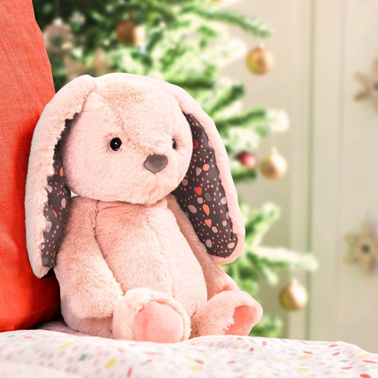 B. toys cuddly toy rabbit – super soft with long ears – peach-colored plush toy, baby and children's toy for girls and boys from 0 months, light pink