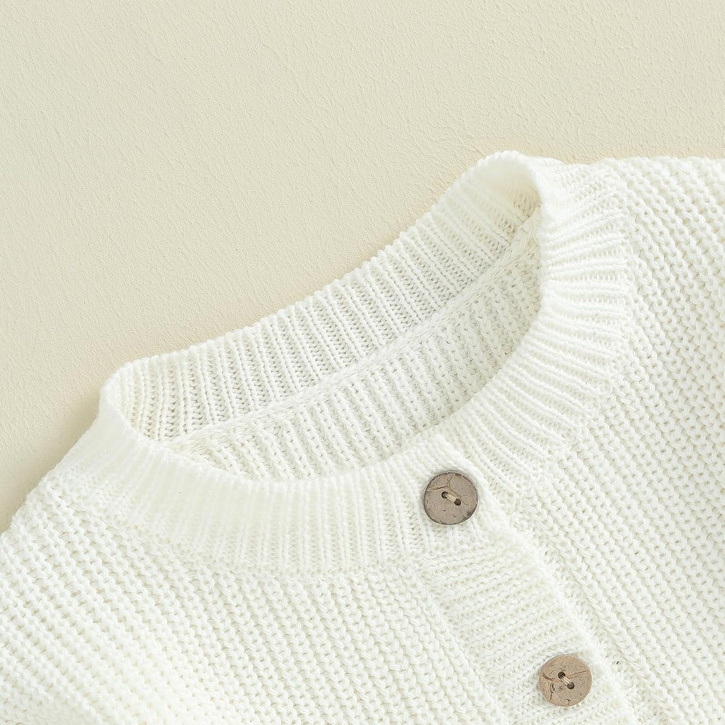 FOMOYUU Strickjacke für Kleinkinder und Neugeborene, Mädchen, langärmelig, Knopfleiste, Sweatshirt, Jacke, Herbst-Outfits