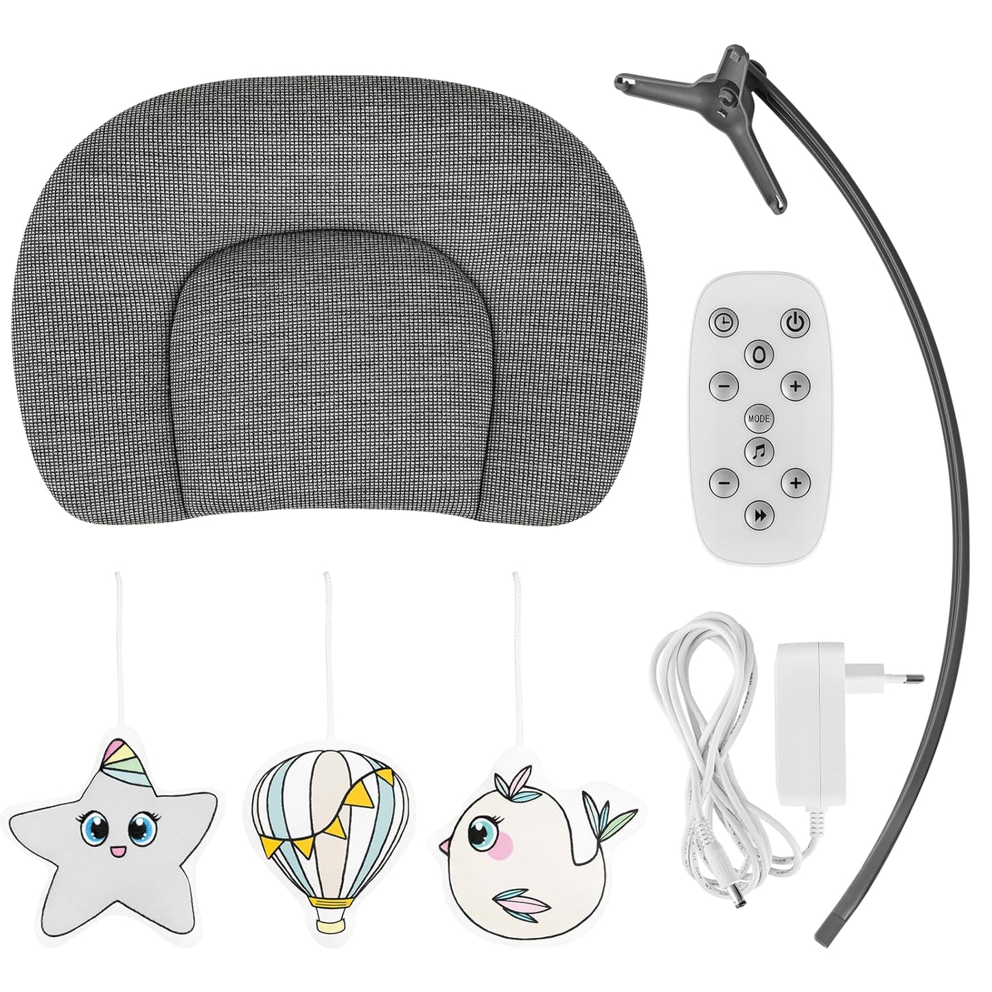 LIONELO BLOSSOM Elektrische Babywippe bis zu 9 kg Babyliege Verstellbare Rückenlehne Natürliches Schaukeln 5 Geschwindigkeiten Ergonomischer Sitz Bluetooth-Fernbedienung, 5 Melodien