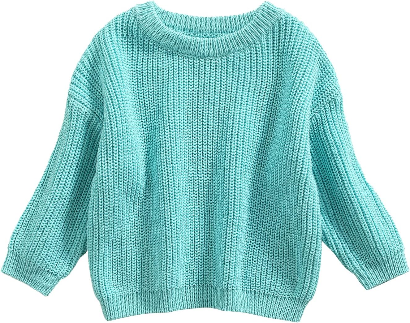 L&ieserram Baby Mädchen Jungen Gestrickt Pullover Jumper Neugeborenen Kinder Langarm Strickpullover Einfarbige Pulli Kleinkinder Kleidung Outfit Knitted Sweater 0-5 Jahre