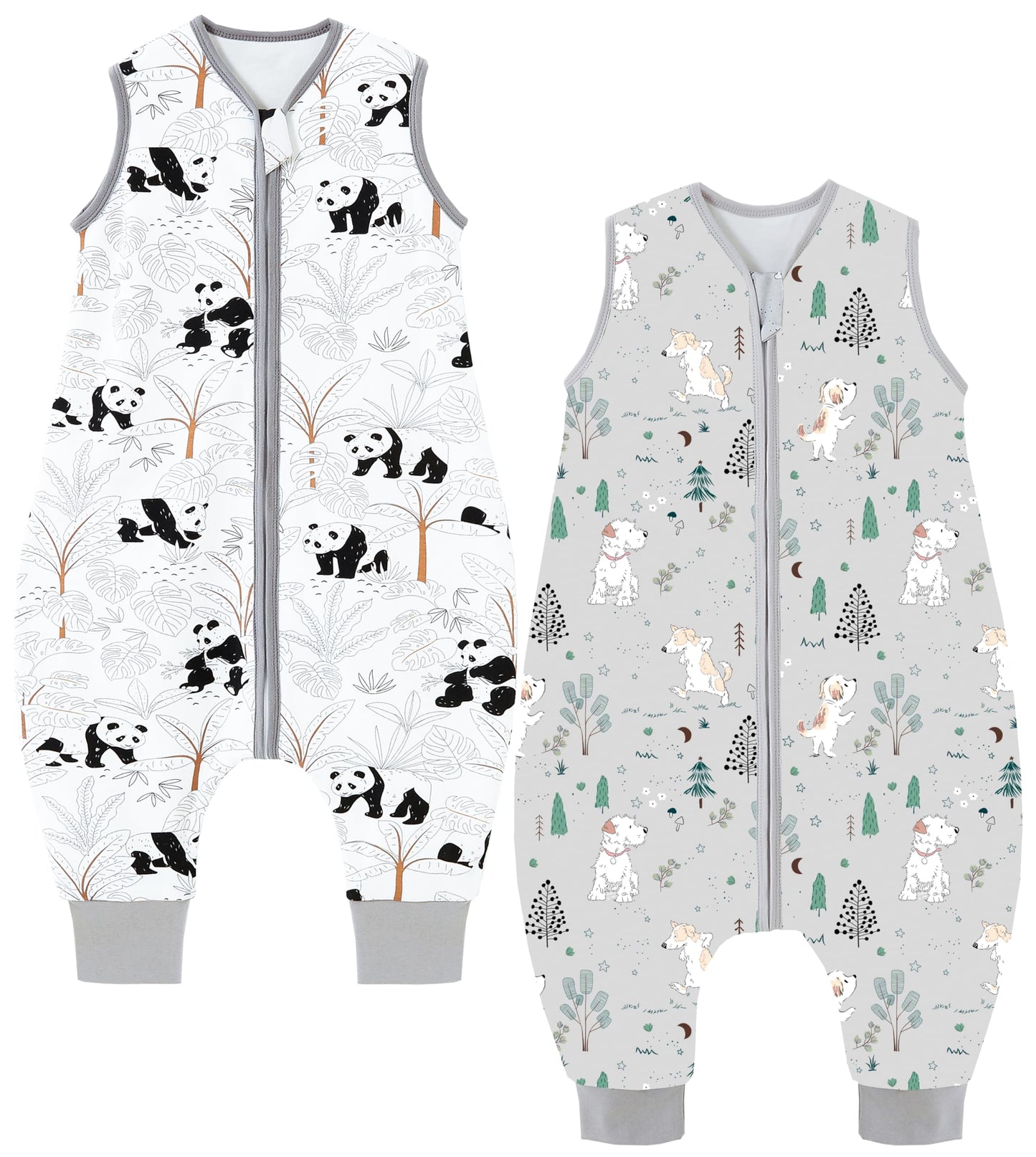 Chilsuessy Baby Sleeping Bag with Legs, 2.5 Tog All-Season Sleeping Bag (CPC Certification) for Infants, Children, Dinosaur Park, 80 cm, Baby Height 90–100 cm