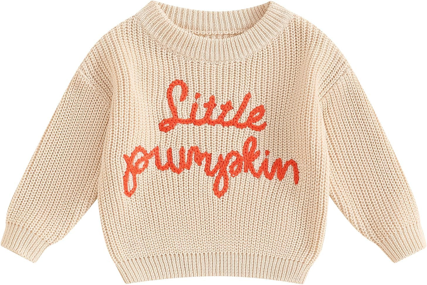 Yassiglia Baby Halloween Strickpullover Kleinkinder Kürbis/Geist Sweatshirt Langarm Rundhals Gestrickter Pullover Neugeborenes Baby My First Halloween Outfit