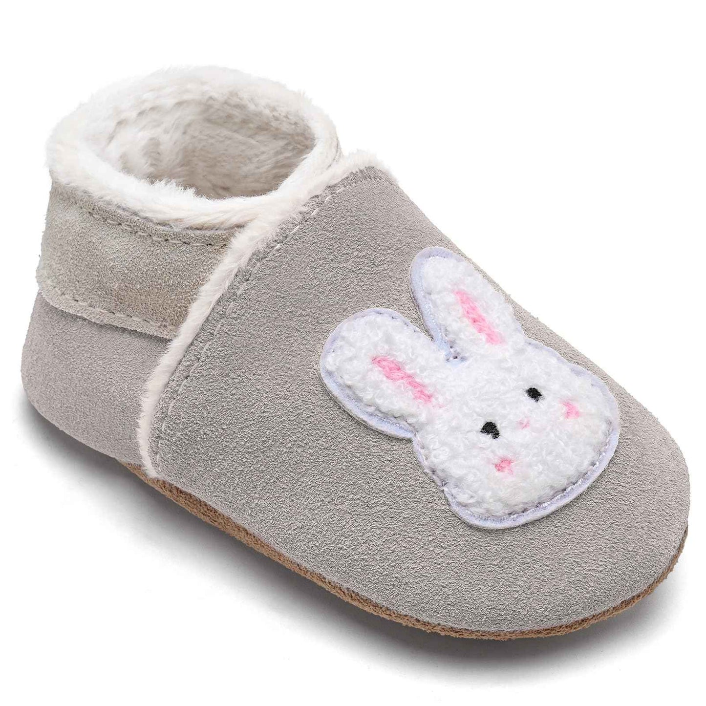 IceUnicorn Baby's Crawling Shoes, Winter First Walking Shoes, Baby Lined Leather Shoes, Soft Leather, Suede Soles, Leather Slippers