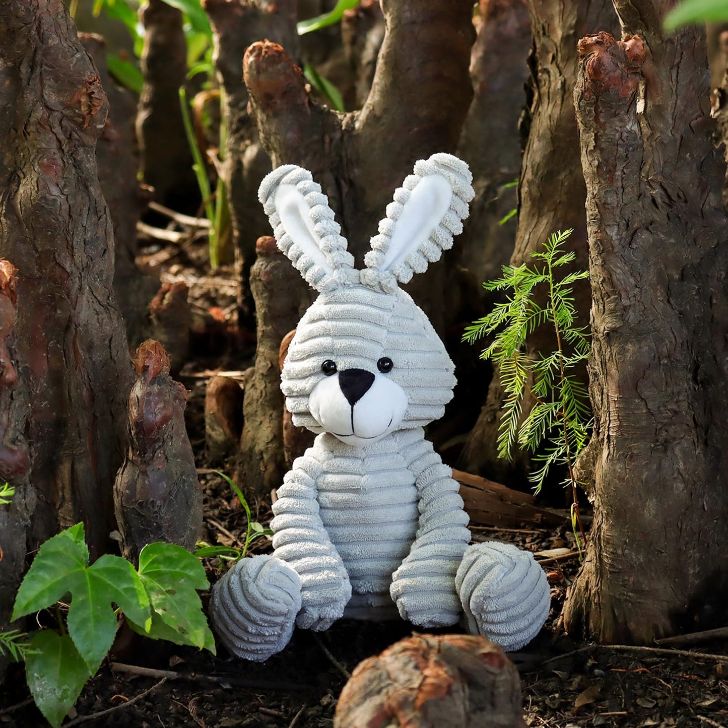 Apricot Lamb Cuddly Toy Green Rabbit 23 cm - Plush Toy Plush Toy for Children and Baby - Fluffy Stuffed Toy for Playing, Gift & Cuddling - Cosy Cuddly Toy - Cord Rabbit