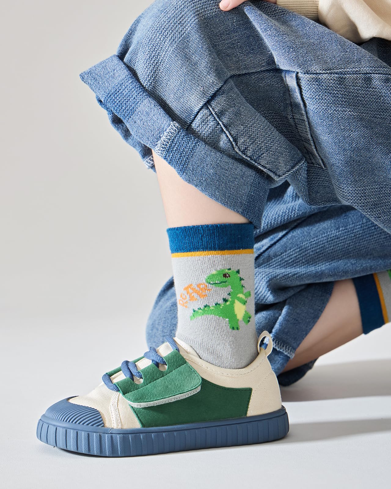 Kyopp 10 Paar Socken Kinder Mädchen und Jungen Funny Socken Lustig Animals Cotton Socken Crew Socks Winter/Sommer