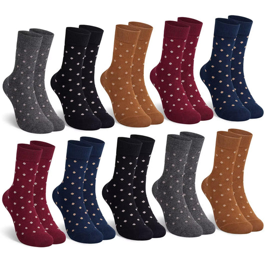Mowenti Socken Mädchen 35-38 sportsocken strümpfe socks Mädchensocken bunte schwarz Streifen Punkte baumwollsocken 10 Paar