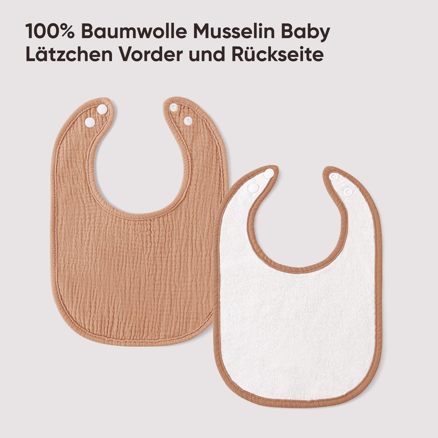 Bearmoss Lätzchen Baby Musselin Sabberlätzchen für Babys, 100% Baumwolle Quadratische Halstuch Baby Verstellbare Babylätzchen Weiche Sabberlätzchen für Junge und Mädchen,8 Stück