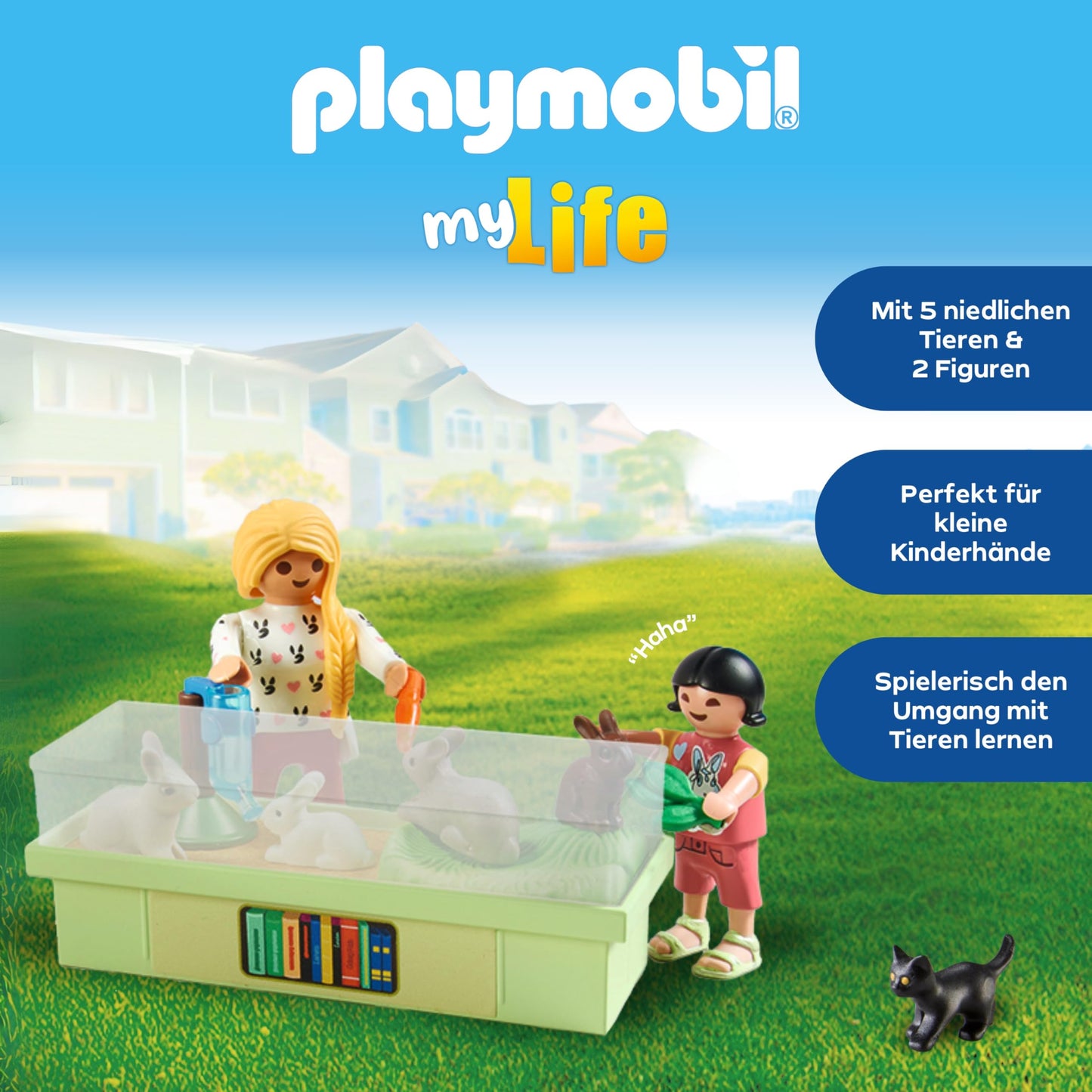 PLAYMOBIL Cat Café Cat Toy Child Animal Figure Set Toy for Children from 4 Years 71744