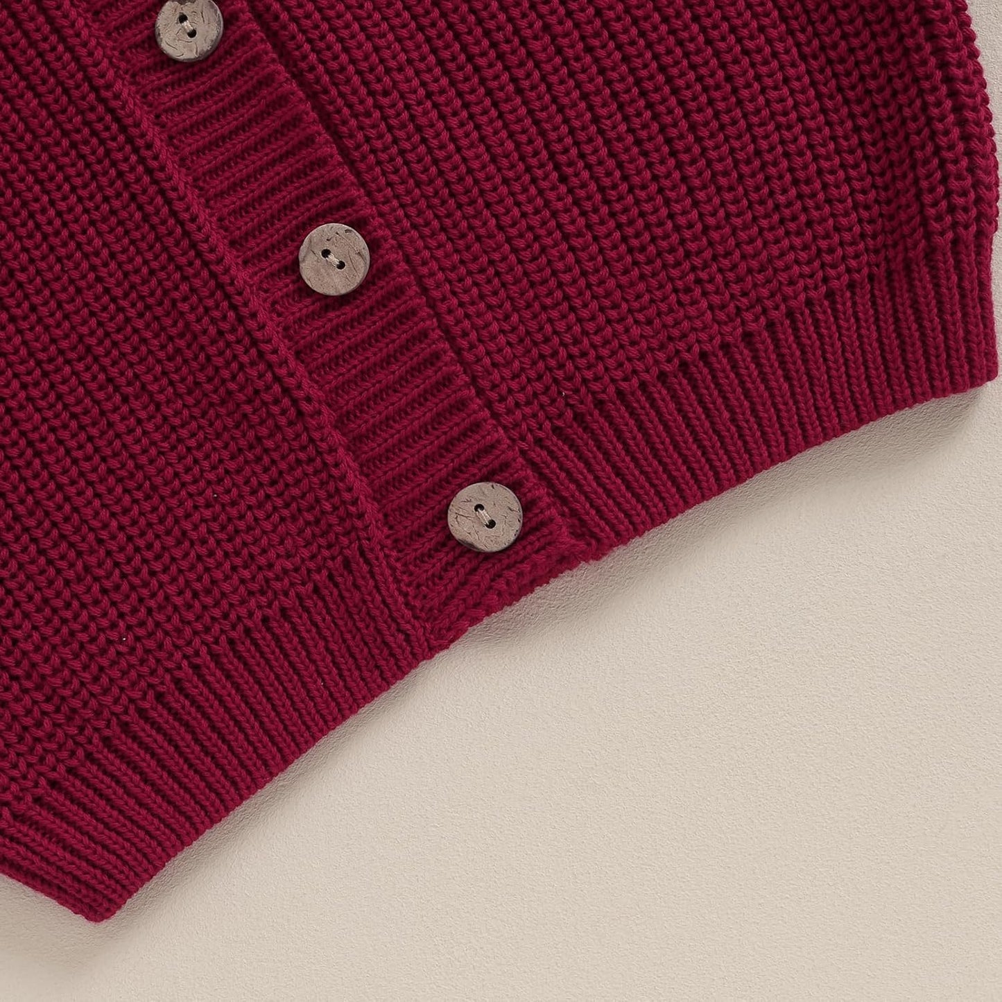 FOMOYUU Strickjacke für Kleinkinder und Neugeborene, Mädchen, langärmelig, Knopfleiste, Sweatshirt, Jacke, Herbst-Outfits