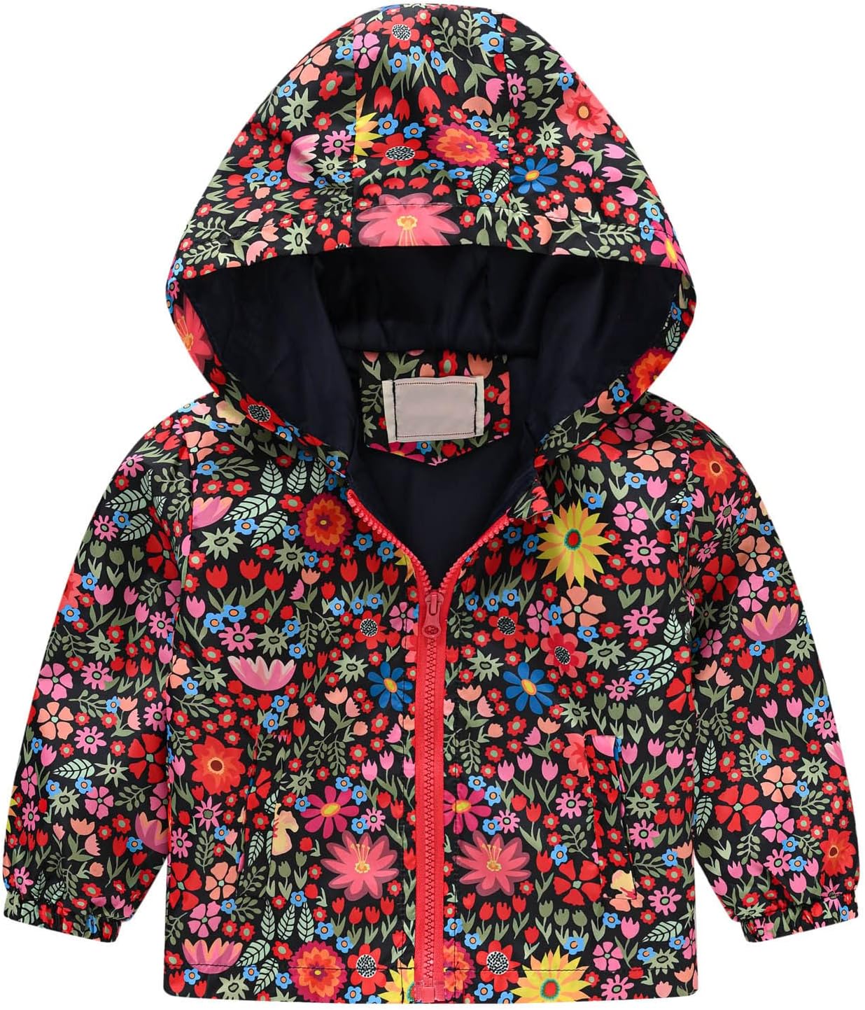 KQIVAM Children's Rain Jacket Transition Jacket Waterproof Outdoor Jacket Windproof with Hood Waterproof Jacket for Children Unisex Rainwear for Girls and Boys