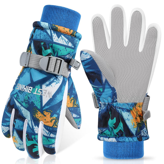 CYCLESPEED Kinder Winddicht Winterhandschuhe Warm Skihandschuhe Wasserdicht für 4-12 Jahre Mädchen Jungen Fahrradhandschuhe Outdoor Snowboarding