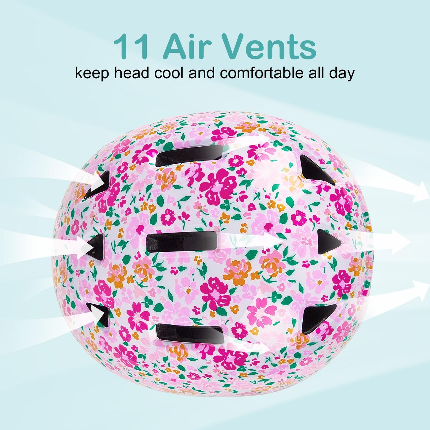 Children's bicycle helmet for 1-3 years, unicorn helmet for girls, adjustable children's helmet for bicycle, skateboard, scooter, skating