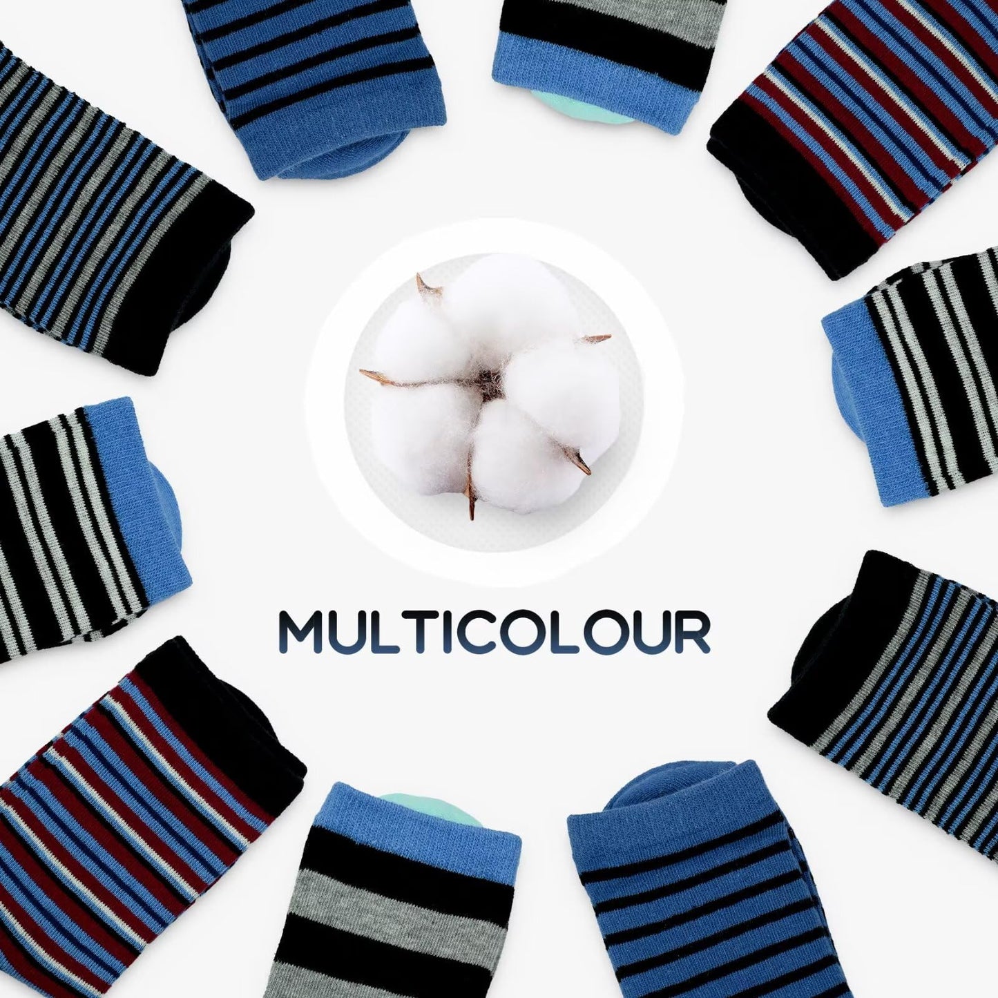 TUUHAW 10 Paar Kinder Socken für Mädchen und Jungen Socken Mit Motiv Schulkind Baumwolle Socken Bunt Gr. 23-38